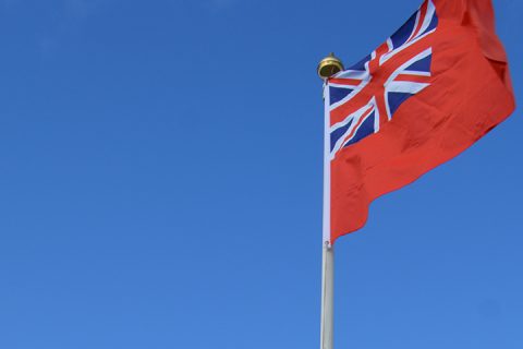 Red Ensign flies at Hunstanton