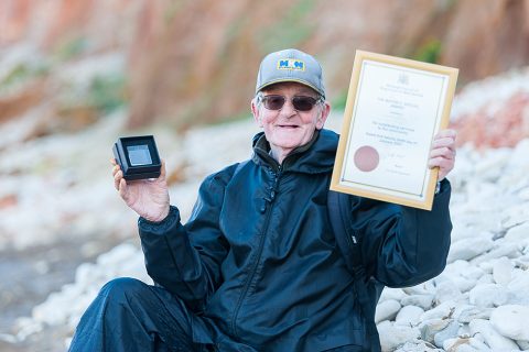 Michael Kennedy presented with award for Hunstanton beach work