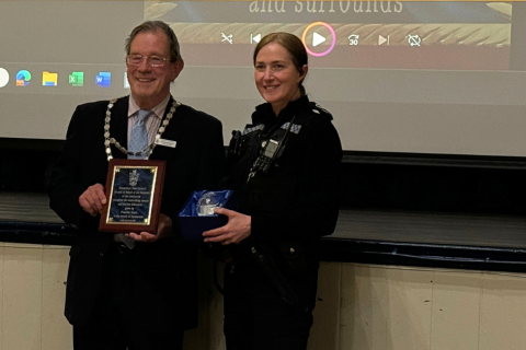 Retiring Police Constable from Norfolk Constabulary Receives Mayor's Award
