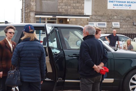 Her Royal Highness The Princess Royal, at Snettisham Beach Sailing Club