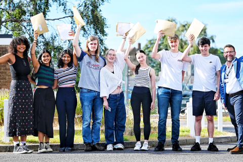 A-Level Results Day at Springwood