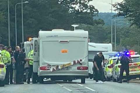 Major incident involving Travellers on A149