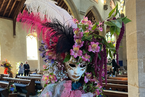 Glorious arrangements on display in 14th Century Norfolk church