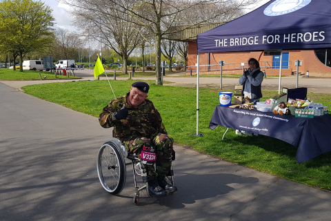 Wheelchair Veteran Completes TCS Virtual London Marathon